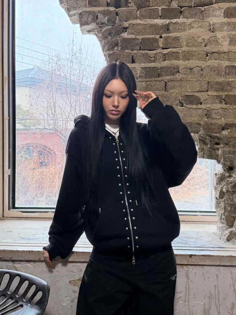 SEEOT東大門代購女裝新品休閑26春夏夾克連帽拉鏈衫男女同款SEEOT夾克