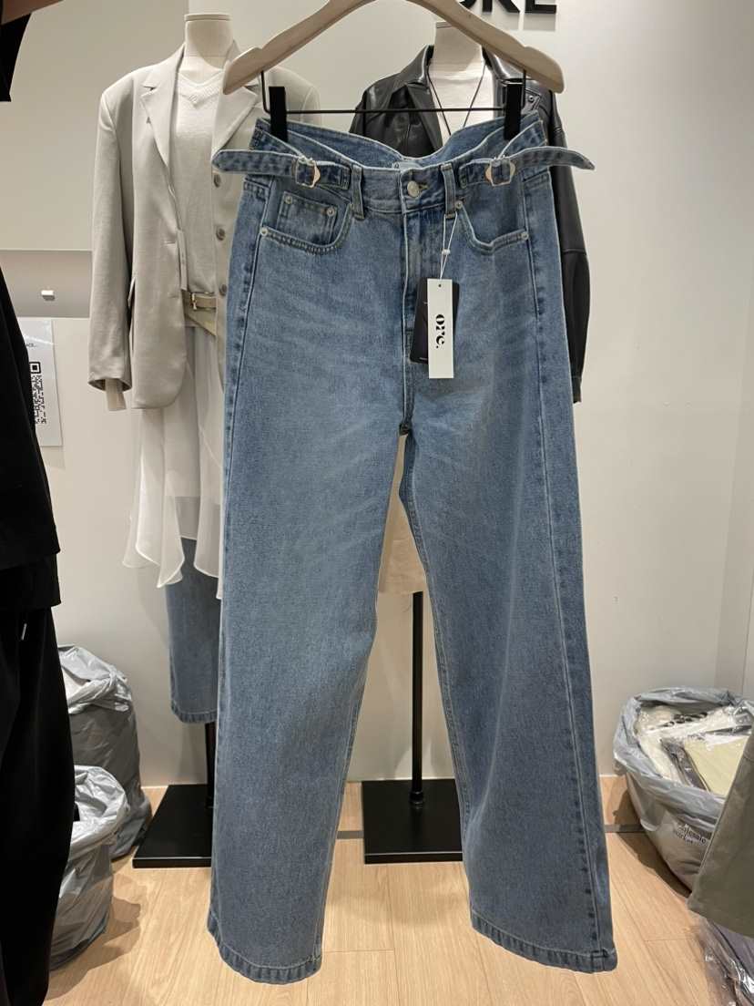 ORE-P韓國代購女裝新品人氣熱賣推薦真品26春夏牛仔褲系帶ORE牛仔褲