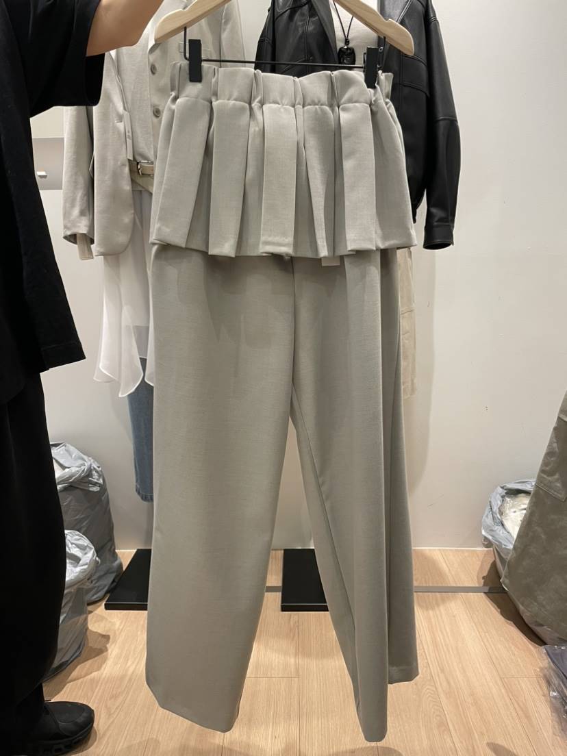 ORE-P韓國代購女裝新款真品休閑26春夏職業推薦裙褲褶皺ORE裙褲