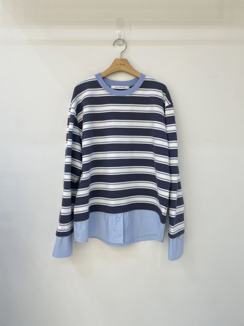 MILLIMETER東大門代購女裝新品職業人氣休閑時尚衛衣假兩件MILLIMETER/MGML衛衣