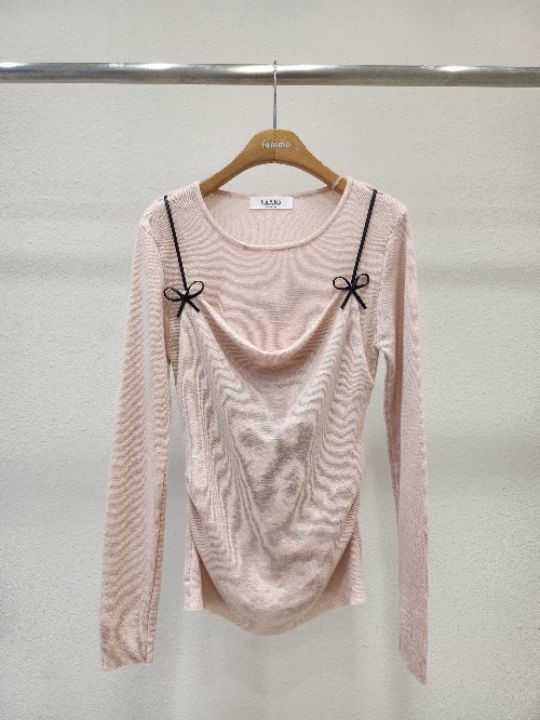 FEMME東大門代購女士新品職業休閑26春夏熱賣針織衫假兩件FEMME針織衫