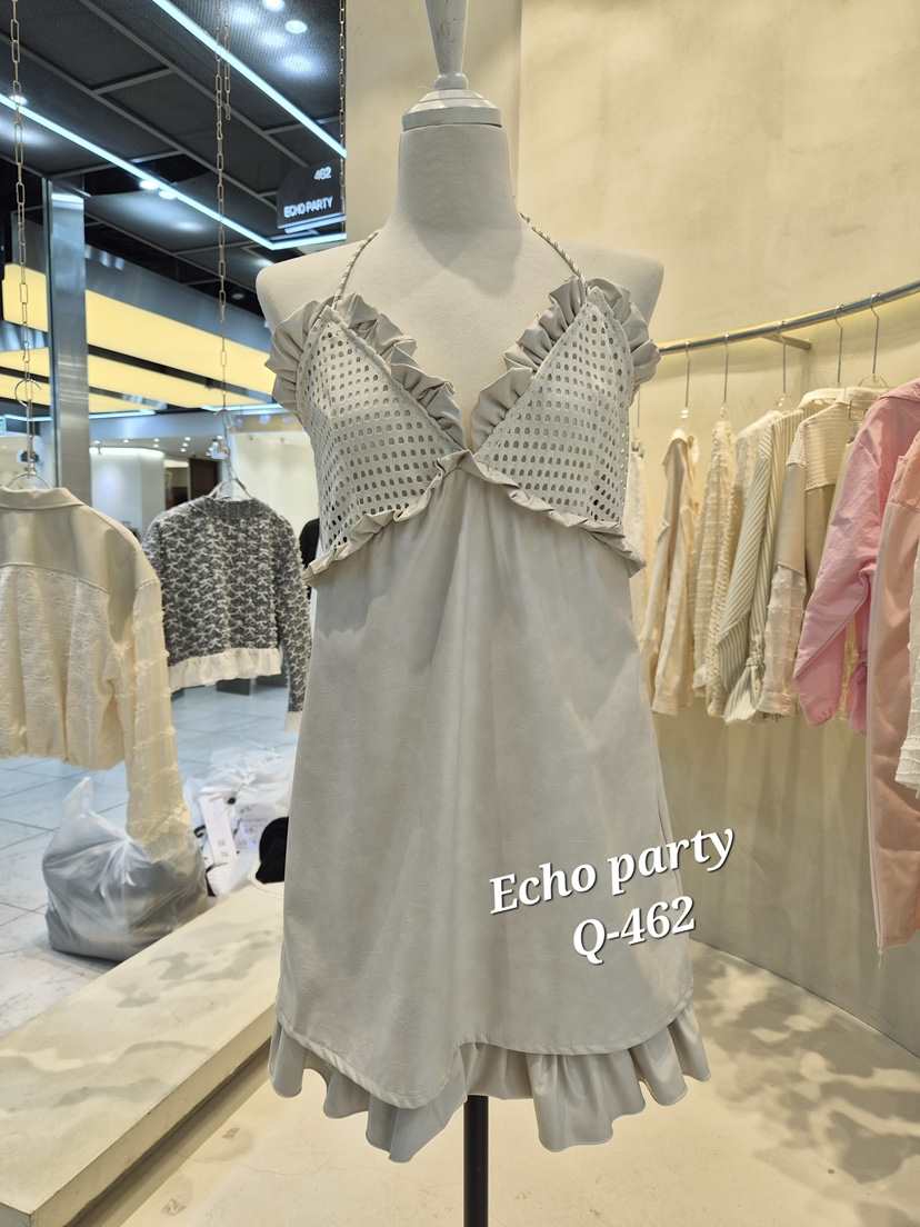 ECHOPARTY東大門直郵女裝新款熱賣推薦真品時尚連衣裙皮革ECHOPARTY連衣裙