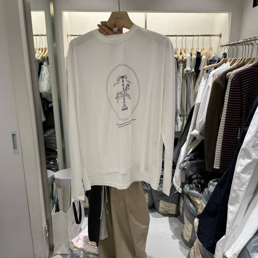 BERTHA東大門代購女士新品休閑時尚人氣熱賣真品職業長袖T恤BERTHA長袖T恤