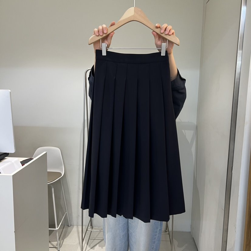 OUTRENE韓國直郵女裝新款熱賣26春夏推薦半身裙中短裙褶皺OUTRENE半身裙/中短裙