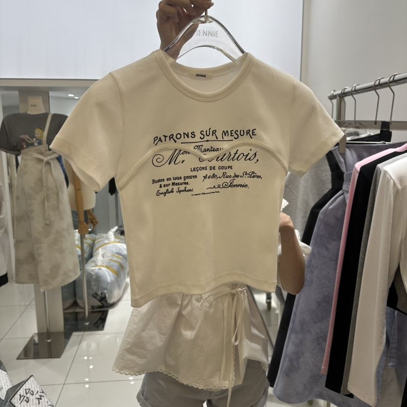 JENNIE韓國代購女裝新品26春夏人氣休閑真品職業熱賣推薦T恤JENNIE/VENEFITT恤