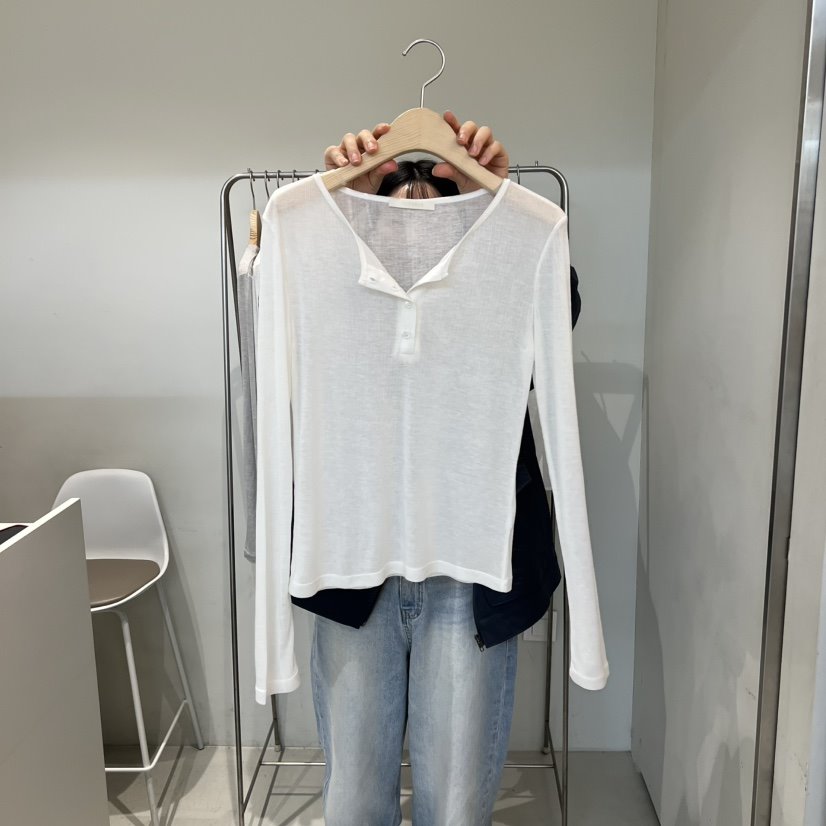 OUTRENE韓國代購女裝新品休閑時尚熱賣人氣職業26春夏長袖T恤OUTRENE長袖T恤