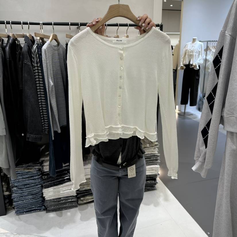 AURA東大門直郵女士新款時尚真品休閑熱賣推薦針織衫褶皺Au ra針織衫