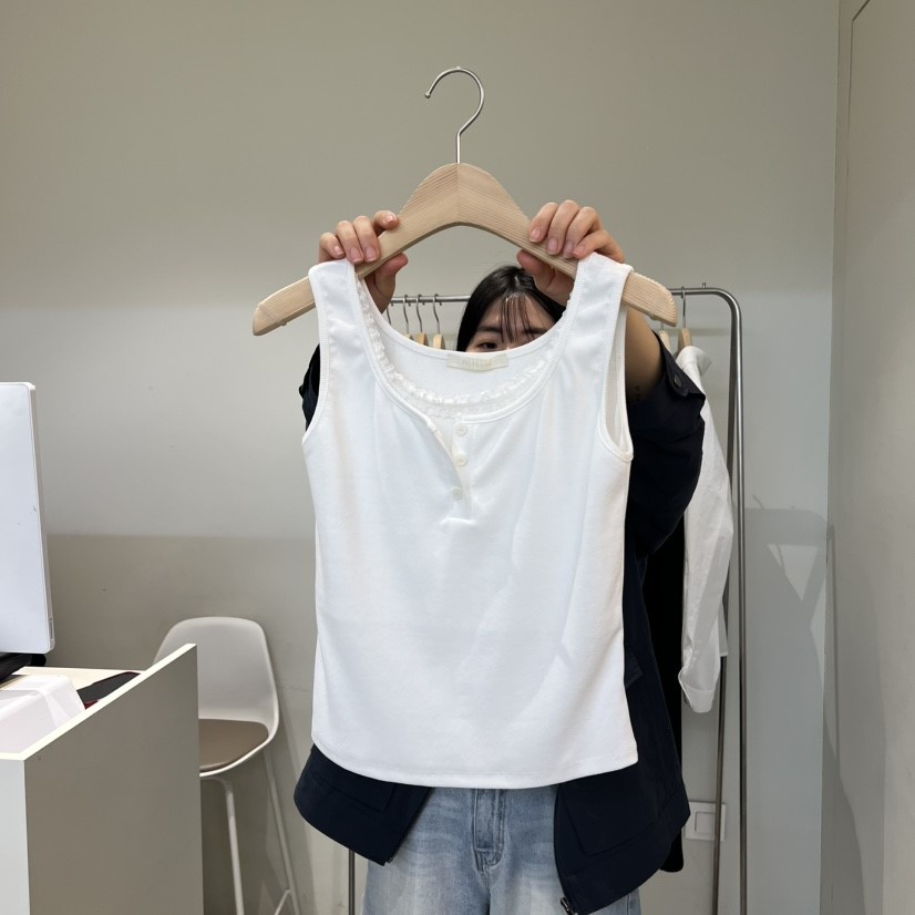 OUTRENE韓國代購女裝新款熱賣真品職業休閑人氣吊帶背心蕾絲OUTRENE吊帶/背心