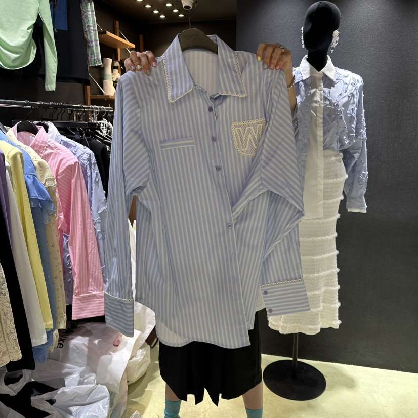 CHAVI韓國直郵女裝新品職業推薦真品26春夏熱賣襯衫蕾絲衫CHAVI襯衫/蕾絲衫