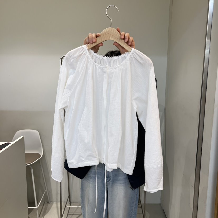 OUTRENE韓國直郵女士新款人氣推薦26春夏時尚休閑襯衫蕾絲衫OUTRENE襯衫/蕾絲衫