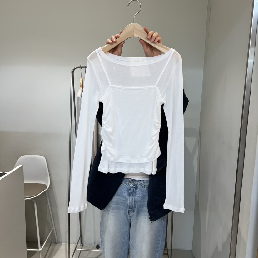 OUTRENE韓國代購女士新款推薦26春夏真品時尚職業套裝褶皺OUTRENE套裝