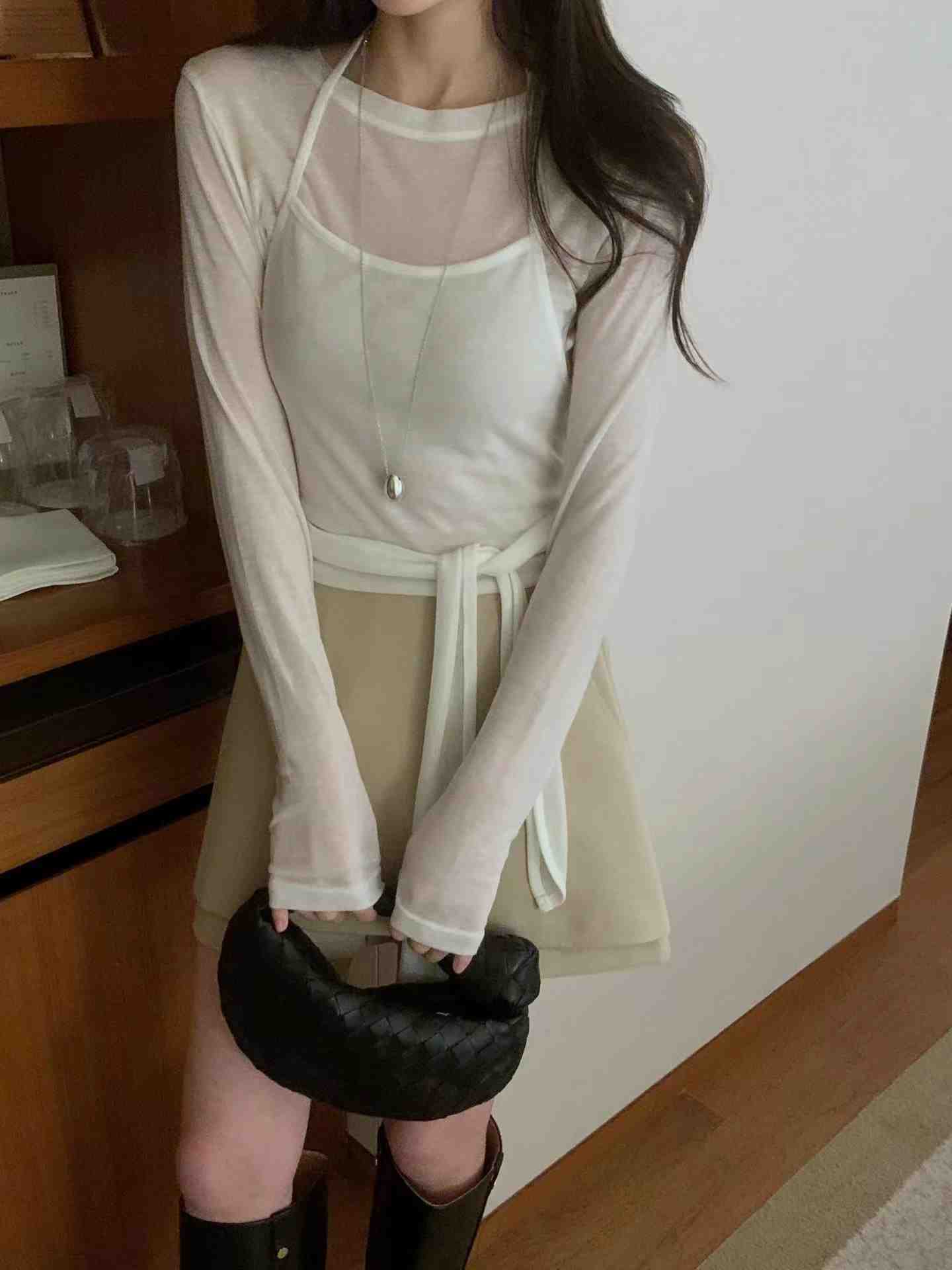 MIELLE-미엘르-OT東大門直郵女士新款真品吊帶背心不含內搭MIELLE-미엘르-OT吊帶/背心