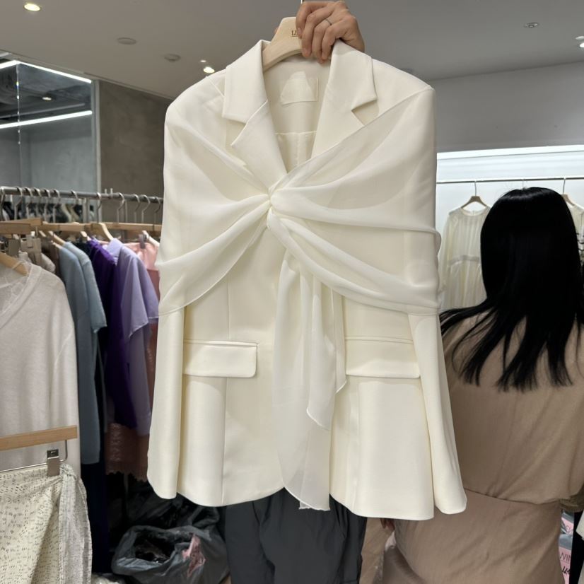 LEWIN韓國代購女裝新品休閑時尚人氣26春夏真品夾克含絲巾LEWIN夾克