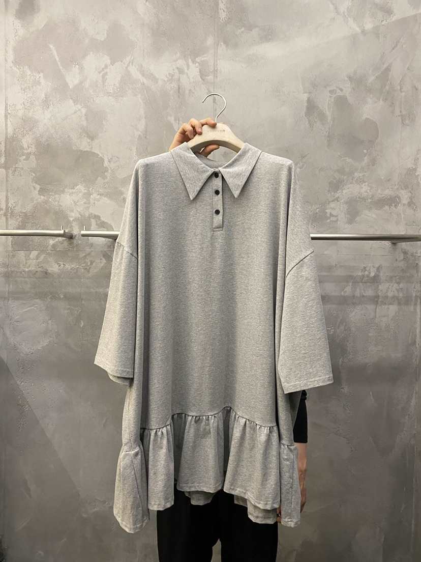 THE VETIVER-A東大門代購女裝新款人氣職業長袖T恤荷葉邊VETIVER長袖T恤