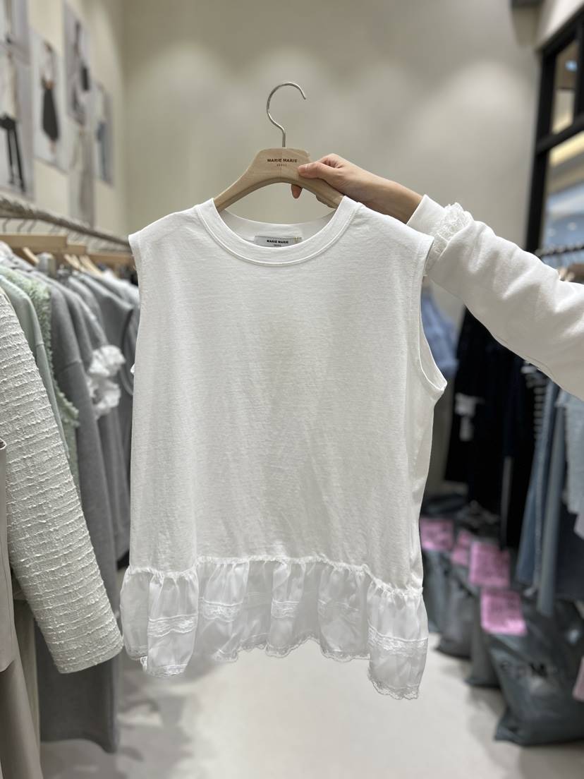 MARIE MARIE韓國直郵女士新品休閑熱賣吊帶背心刺繡蕾絲MARIE MARIE吊帶/背心