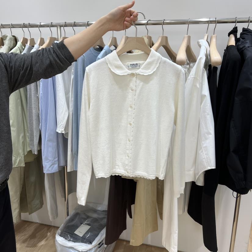 HAUS-A東大門實拍女裝新款時尚職業26春夏針織衫蕾絲開衫HAUSWOMEN針織衫