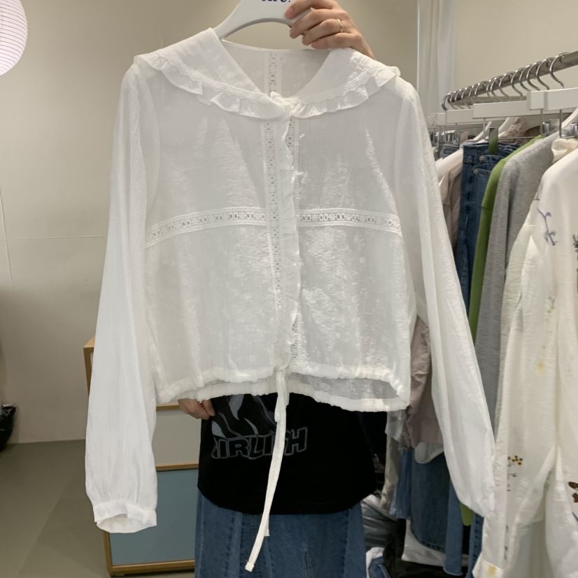 ARE韓國直郵女士新款職業休閑推薦熱賣真品時尚襯衫蕾絲衫ARE YOU/ARE襯衫/蕾絲衫