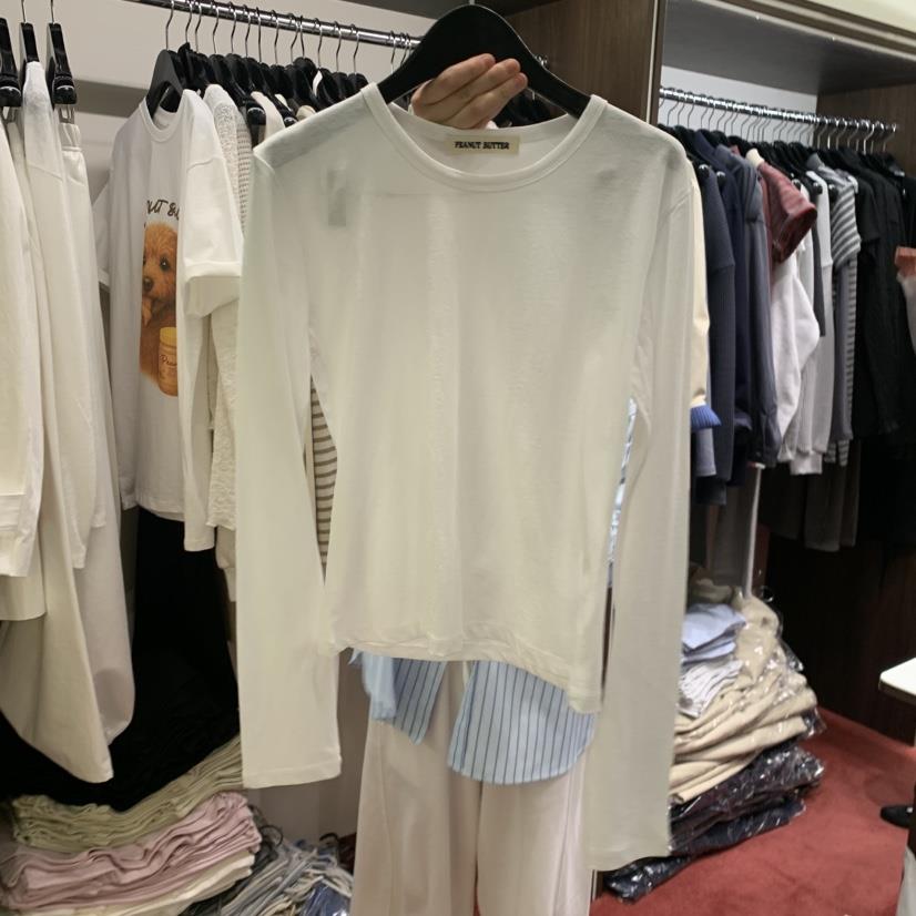 PEANUT BUTTER東大門實拍女士新品熱賣26春夏推薦長袖T恤PEANUT BUTTER長袖T恤