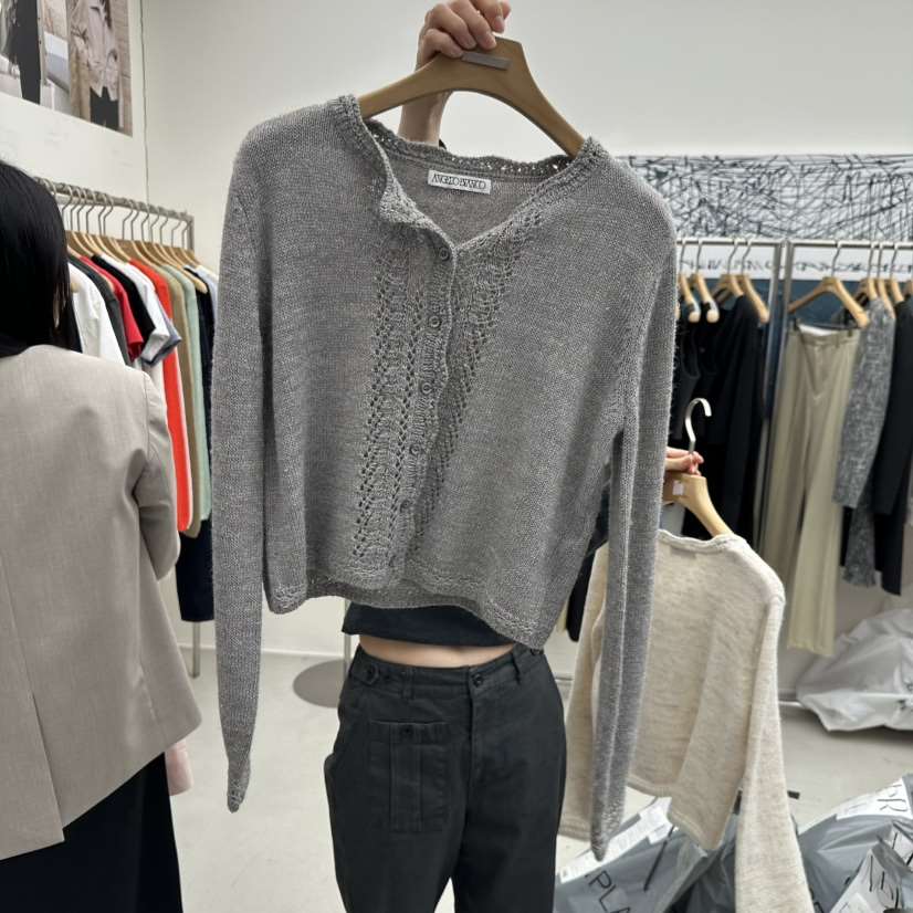 MER韓國直郵女裝新款26春夏人氣職業真品推薦熱賣時尚針織衫MER/ANGELO BIANCO針織衫