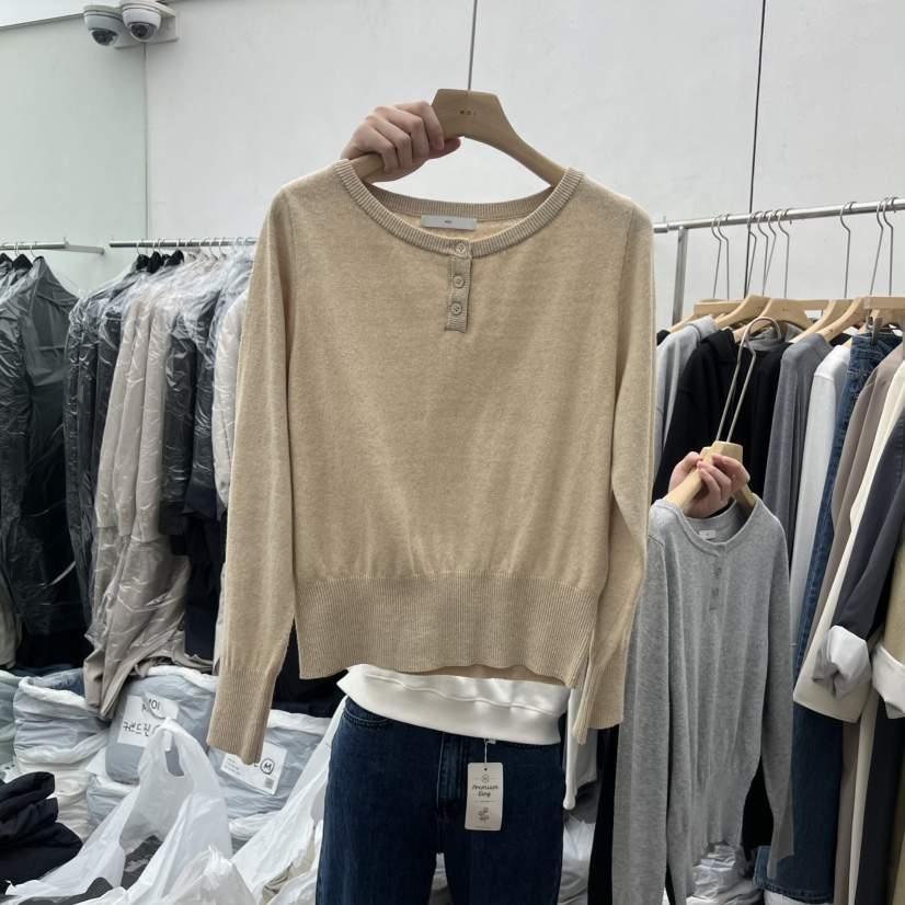 MOI-A韓國直郵女裝新品休閑推薦26春季職業時尚人氣針織衫MOI-A針織衫