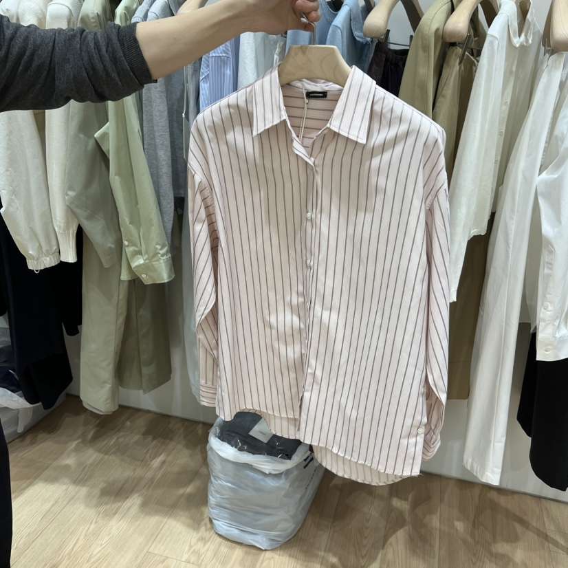 HAUS-A東大門直郵女士新品26春季推薦人氣襯衫蕾絲衫條紋HAUSWOMEN襯衫/蕾絲衫