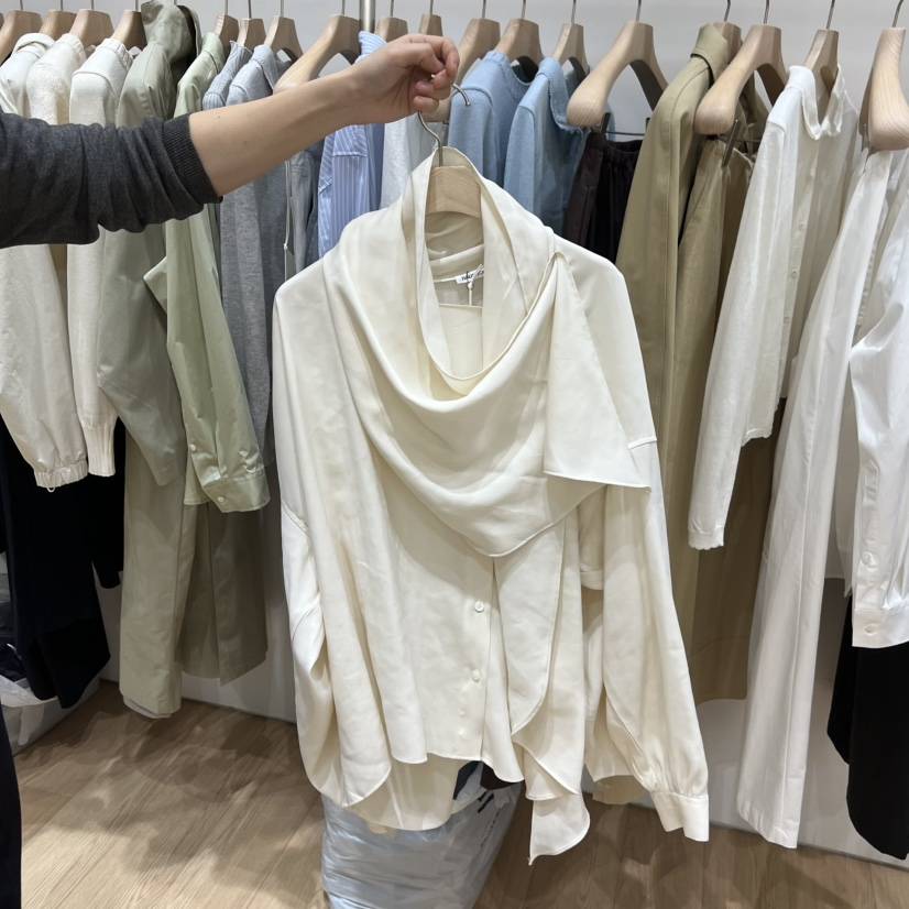 HAUS-A韓國代購女士新款職業休閑推薦26春季襯衫蕾絲衫圍巾HAUSWOMEN襯衫/蕾絲衫