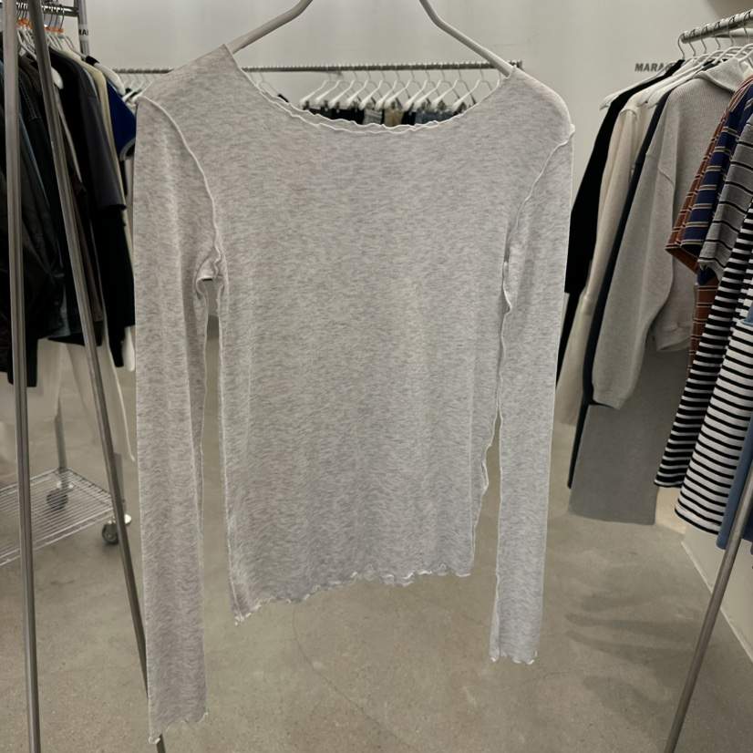 MARAN-P韓國代購女裝新款26春季熱賣職業時尚長袖T恤羅紋MARAN長袖T恤