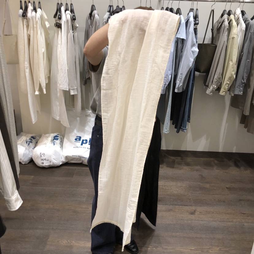 OURIN/THIS IS韓國代購女士新品26春季圍巾披肩蕾絲圍巾OURIN/THIS IS圍巾/披肩