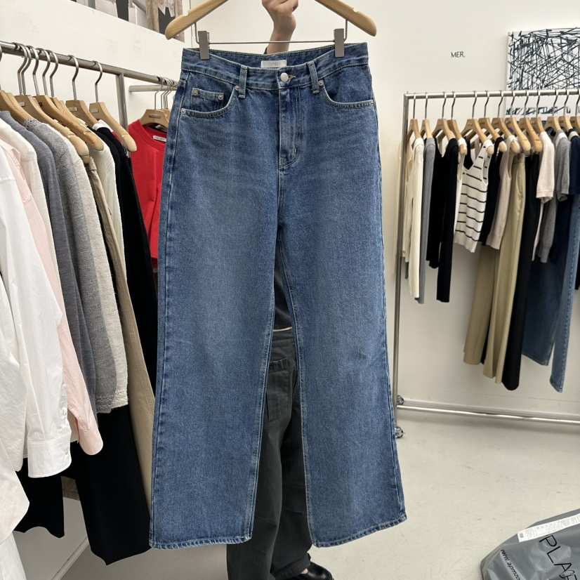 MER韓國代購女裝新款推薦休閑職業人氣熱賣時尚26春季牛仔褲MER/ANGELO BIANCO牛仔褲