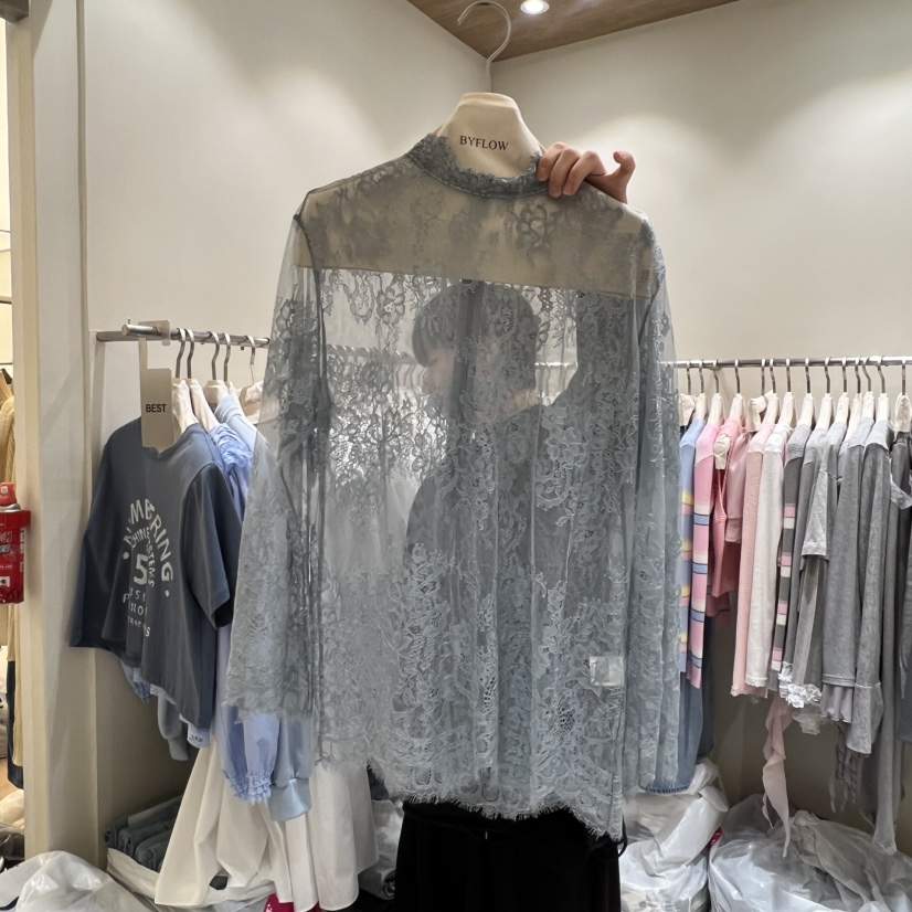 BY FLOW韓國代購女士新品時尚人氣26春季推薦襯衫蕾絲衫BY FLOW襯衫/蕾絲衫