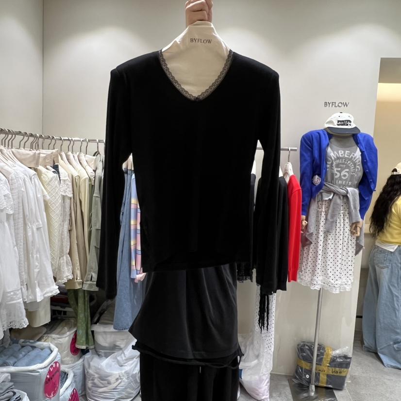 BY FLOW韓國代購女裝新品職業休閑人氣熱賣時尚26春季長袖T恤BY FLOW長袖T恤