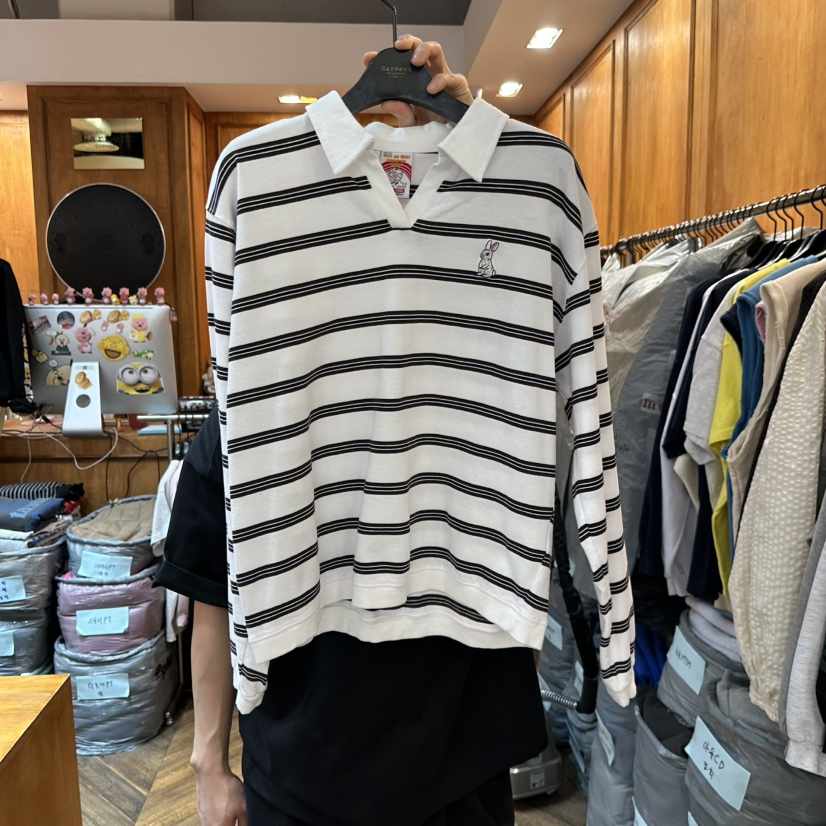 GARMENT-P韓國直郵女士新款人氣26春季熱賣長袖T恤兔子刺繡GARMENT長袖T恤