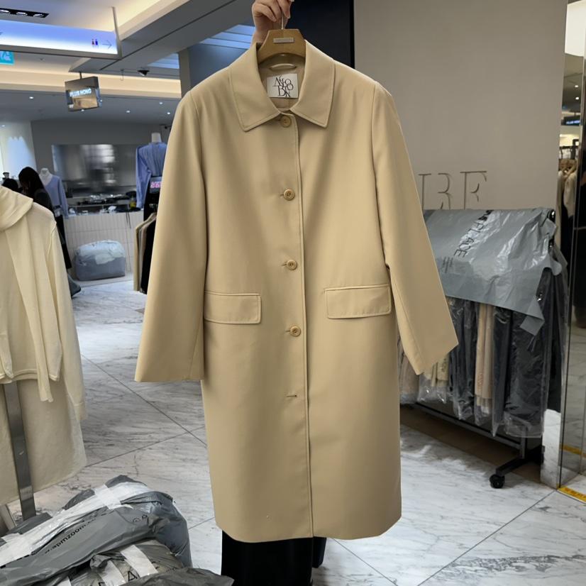 MER東大門實拍女士新款人氣休閑熱賣推薦時尚26春季長款風衣MER/ANGELO BIANCO長款風衣