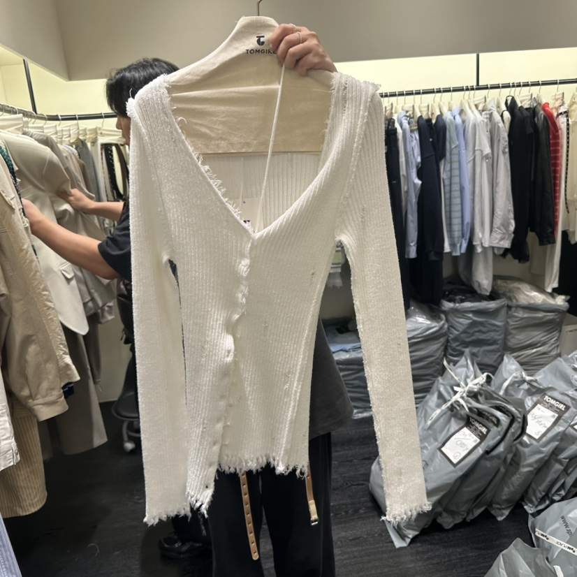 TOMGIRL東大門實拍女裝新款職業熱賣人氣針織衫兩種穿法開衫TOMGIRL針織衫