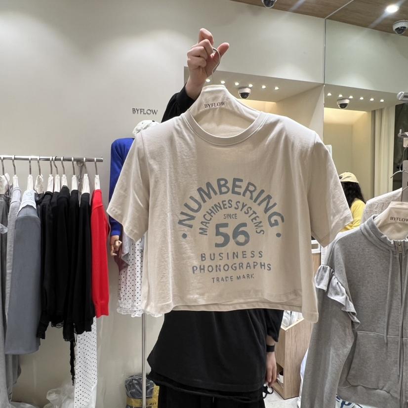 BY FLOW東大門實拍女士新款推薦人氣時尚職業熱賣休閑T恤BY FLOWT恤