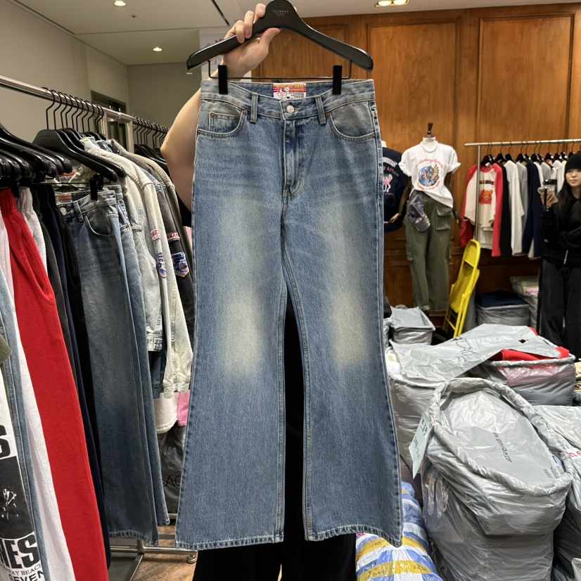 GARMENT-P韓國代購女裝新品26春季時尚休閑人氣牛仔褲喇叭GARMENT牛仔褲