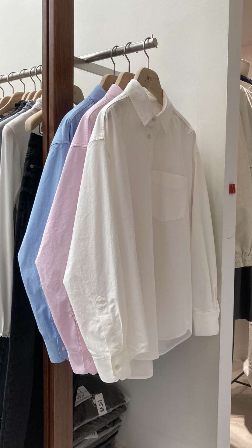 CURVY韓國直郵女裝新品人氣推薦職業熱賣襯衫蕾絲衫水洗棉CURVY襯衫/蕾絲衫