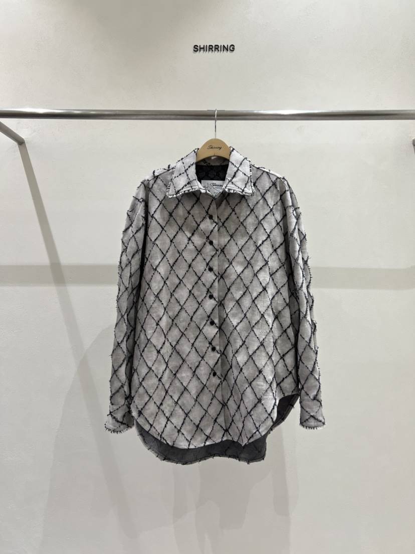 SHIRRING韓國代購女士新品時尚真品熱賣休閑人氣襯衫蕾絲衫SHIRRING襯衫/蕾絲衫