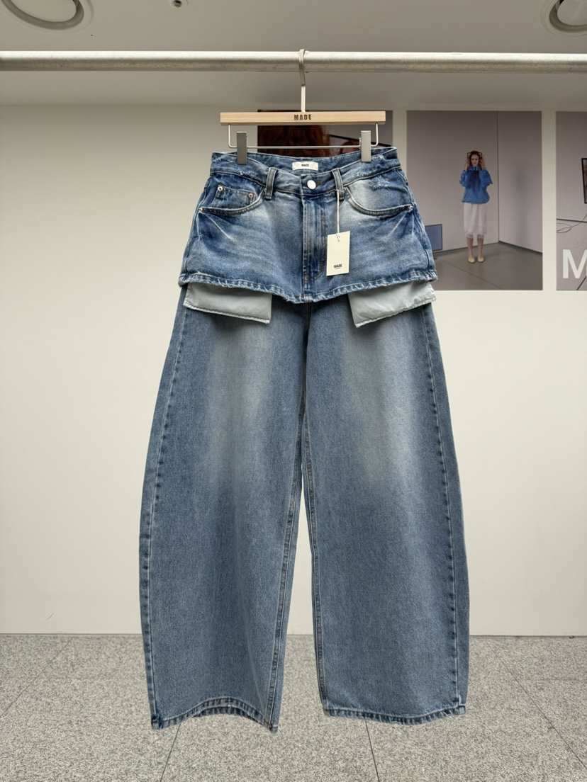 MADE-P韓國代購女士新款職業推薦時尚休閑熱賣真品牛仔褲MADE-P牛仔褲