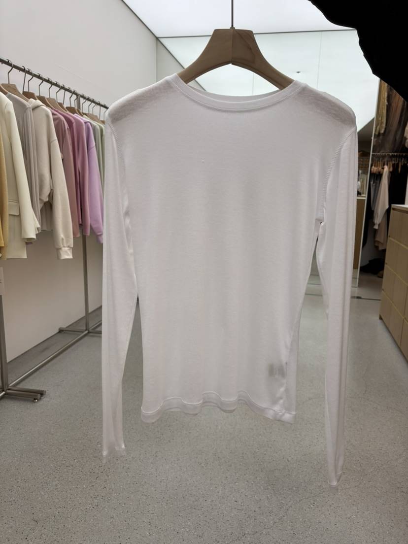 JUJU東大門實拍女士新款熱賣休閑推薦人氣職業長袖T恤天絲JUJU長袖T恤