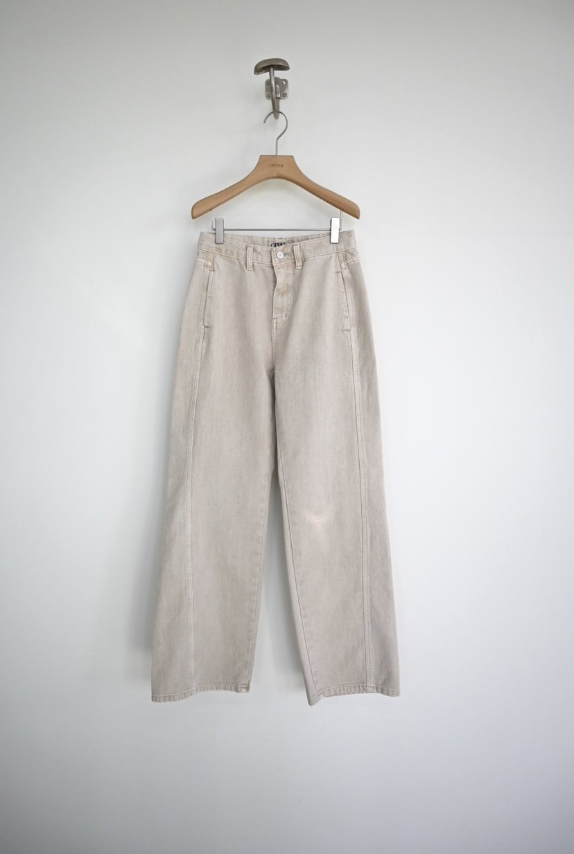 OP PER東大門實拍女士新款時尚熱賣職業休閑推薦真品休閑褲OPPER-simplebeige休閑褲