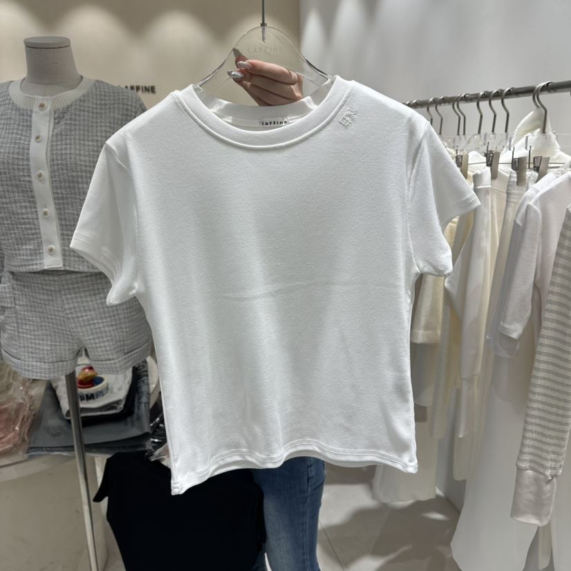 LAFFINE-P韓國直郵女士新品職業真品熱賣人氣推薦T恤刺繡LAFFINE-PT恤