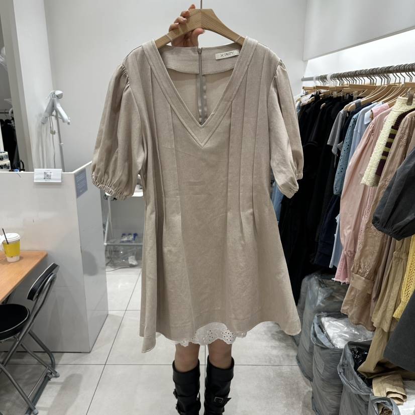 XPARTY東大門實拍女裝新款推薦熱賣時尚職業人氣連衣裙褶裥XPARTY連衣裙