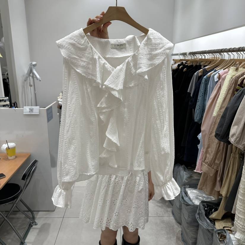 XPARTY韓國直郵女裝新品推薦職業時尚熱賣人氣襯衫蕾絲衫XPARTY襯衫/蕾絲衫