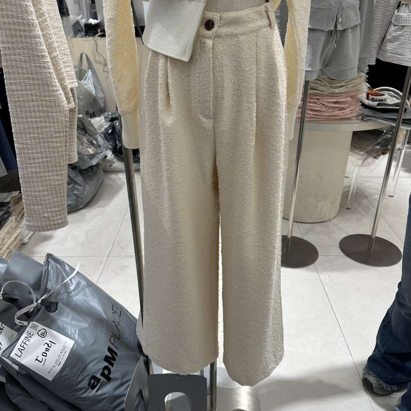 LAFFINE-P東大門實拍女裝新品推薦休閑熱賣休閑褲粗花呢LAFFINE-P休閑褲