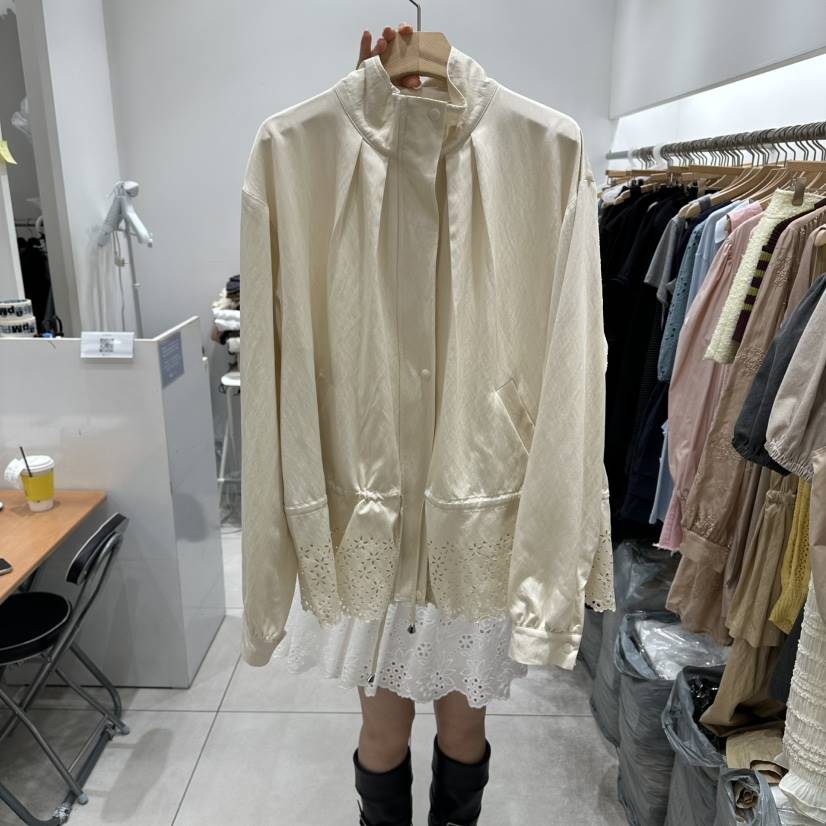 XPARTY韓國代購女士新款26春夏職業人氣休閑夾克高領拉鏈衫XPARTY夾克