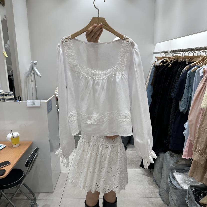 XPARTY韓國直郵女士新款人氣職業26春夏真品推薦襯衫蕾絲衫XPARTY襯衫/蕾絲衫