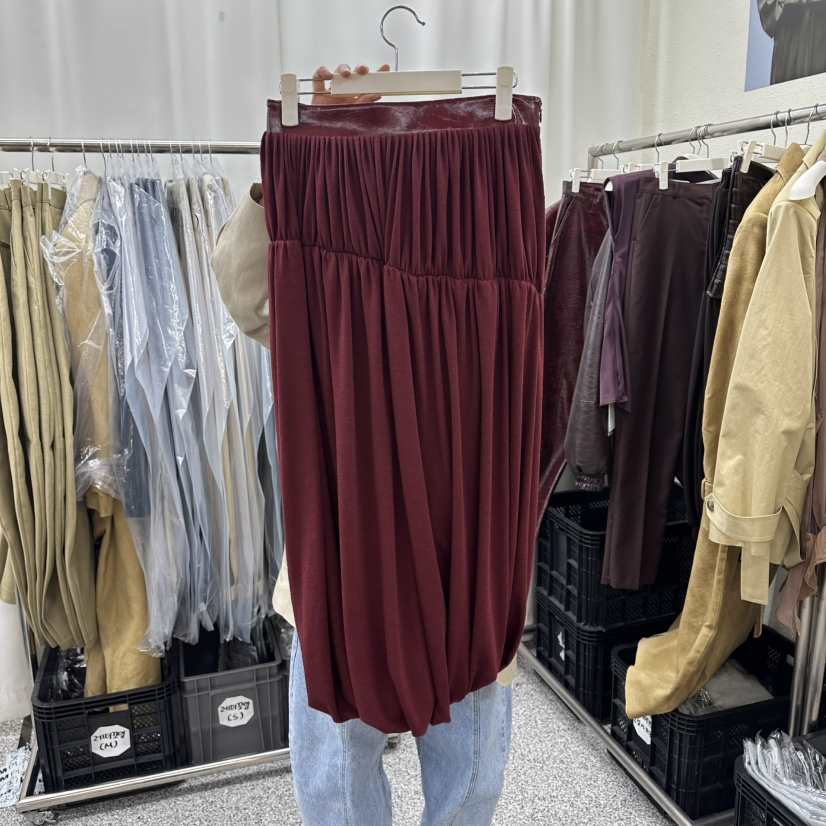 ONEBYTWO韓國直郵女士新款熱賣26春夏休閑職業時尚長裙皮革ONE BY TWO長裙