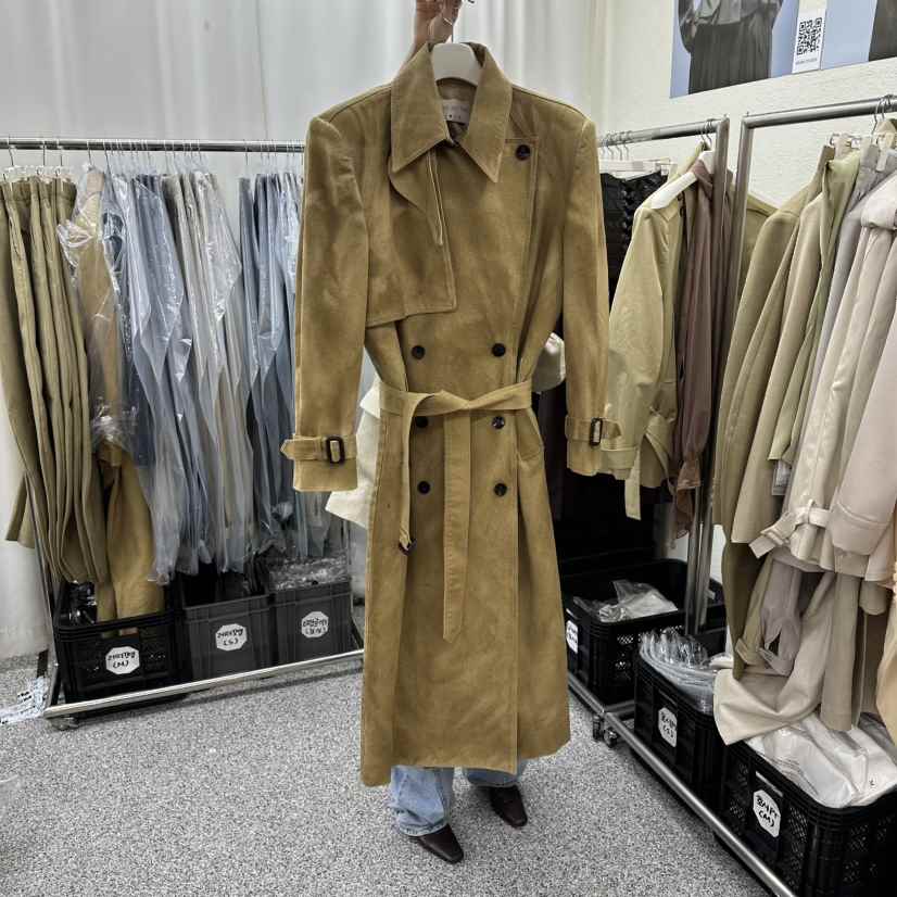 ONEBYTWO東大門直郵女士新品熱賣職業人氣休閑26春夏長款風衣ONE BY TWO長款風衣