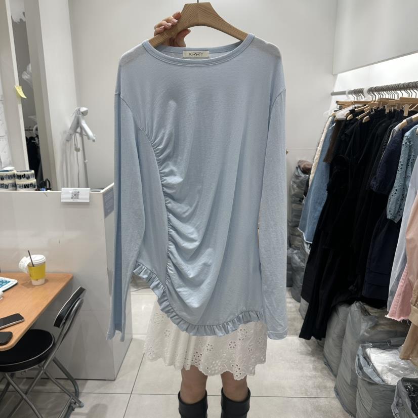 XPARTY東大門直郵女士新品休閑人氣時尚熱賣26春夏長袖T恤XPARTY長袖T恤